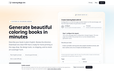 Coloring Magic Art — Custom AI Coloring Books